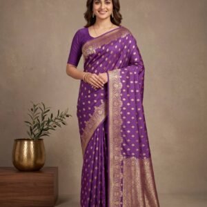 Purple Silk Saree