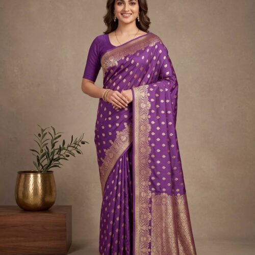 Purple Silk Saree