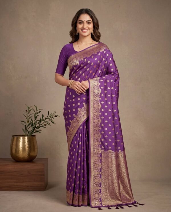 Purple Silk Saree