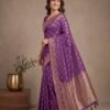 Purple Silk Saree