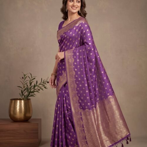 Purple Silk Saree