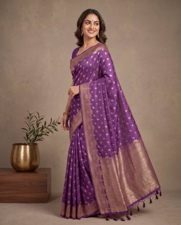 Purple Silk Saree