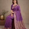 Purple Silk Saree