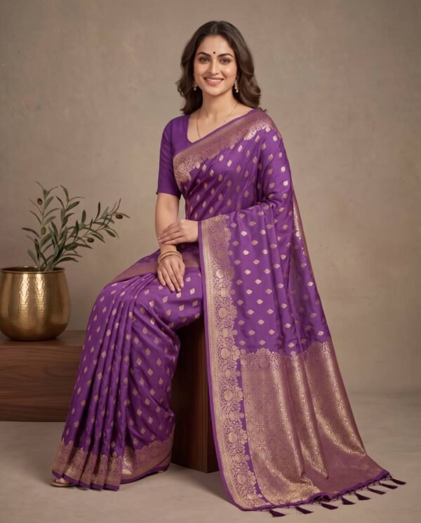 Purple Silk Saree
