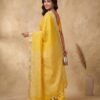 Yellow Pure Linen Saree