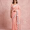 Baby Pink Pure Linen Saree Baby Pink Pure Linen Saree