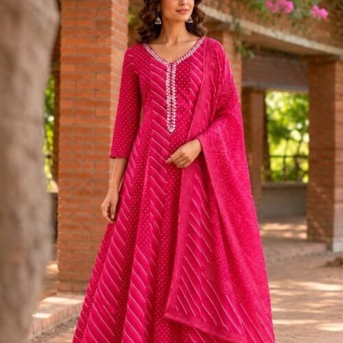 Pink Anarkali Stitched Suit Pink Anarkali Stitched Suit