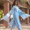 ST-1280(3) Sky Blue Stitched Suit