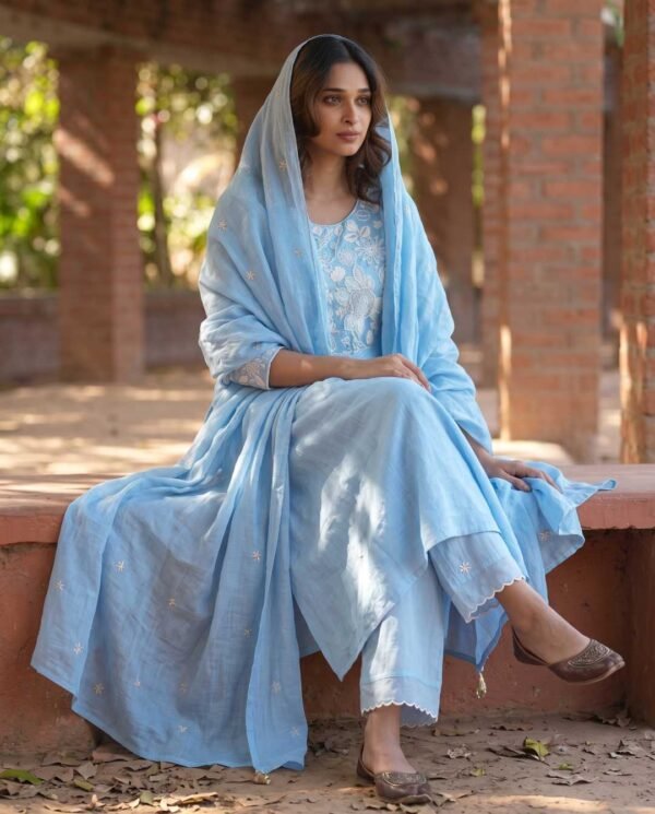 ST-1280(4) Sky Blue Stitched Suit
