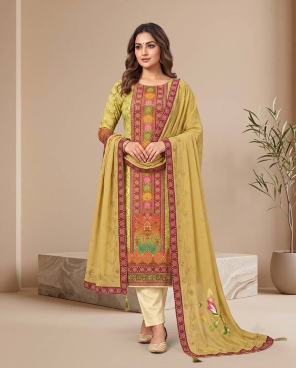 Maslin Unstitched Suit in Yellow
