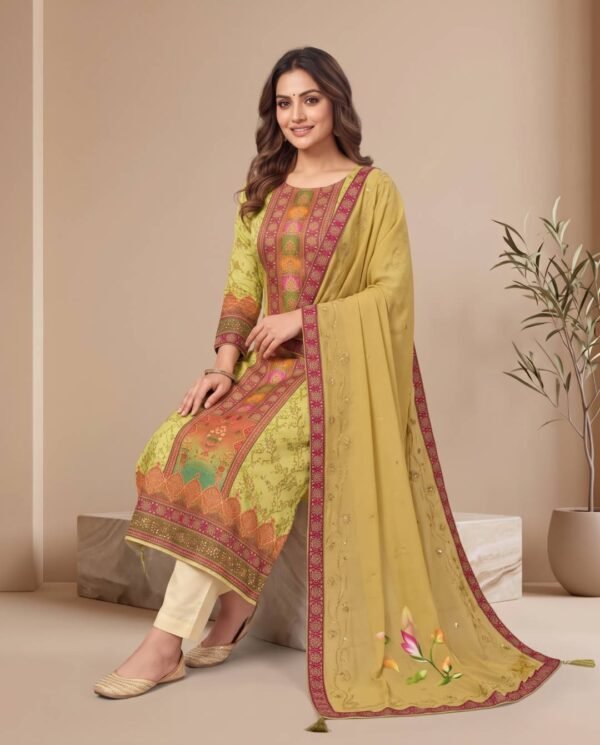 Maslin Unstitched Suit in Yellow