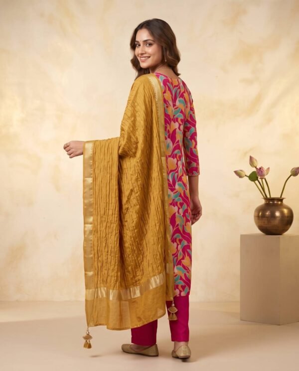 Maslin Unstitched Suit in Pink