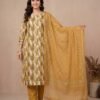 Mustard gold/green unstitched suit