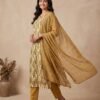 Mustard gold/green unstitched suit