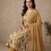 Mustard gold/green unstitched suit