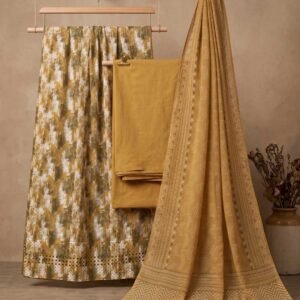 Mustard gold/green unstitched suit
