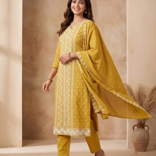 Mustard Unstitched Suit