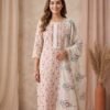 Off white/pink unstitched suit