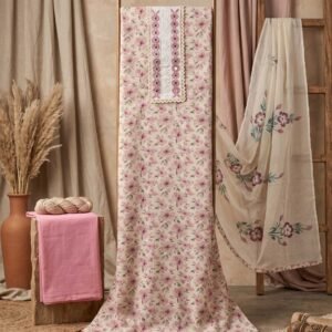 Off white/pink unstitched suit