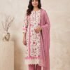 Off white/rose pink unstitched suit