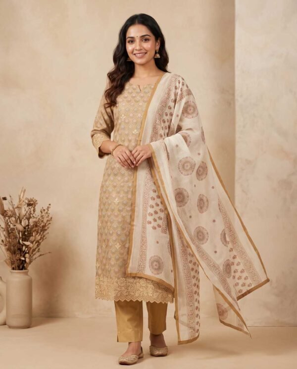 BS002402-1 Mustard Yellow Unstitched Suit