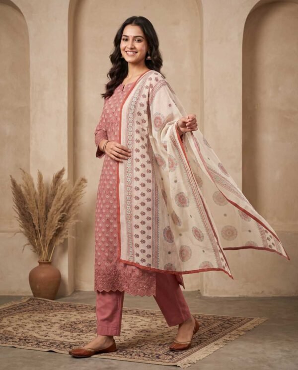 BS002402-2(1) Dusty Rose Unstitched Suit