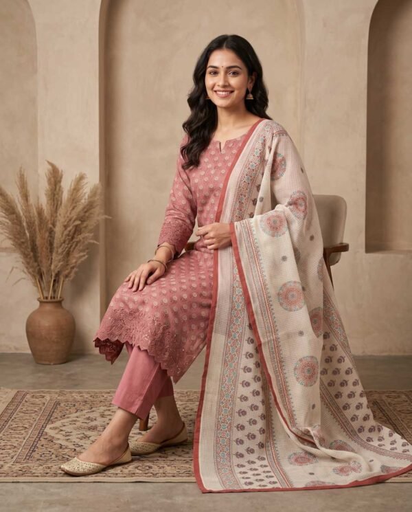 BS002402-2(2) Dusty Rose Unstitched Suit