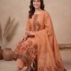 BS002467-1(2) Peach Pure Jamdani Suit