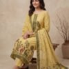 BS002467-4(2) Mustard Yellow Jamdani Unstitched Suit