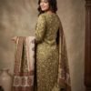 Olive Green Gajji Silk Unstitched Suit