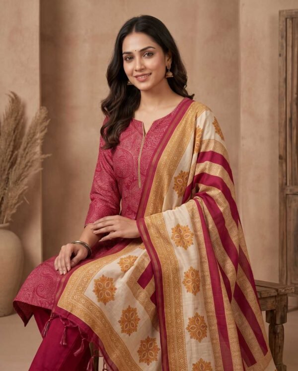 BS002470-3(2) Magenta Unstitched Suit