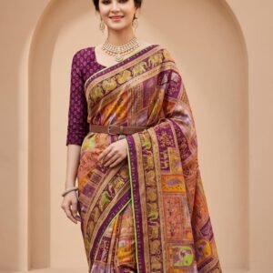 Regal Wine Silk Saree