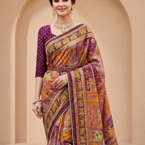 Regal Wine Silk Saree