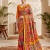 Mustard Yellow Silk Saree
