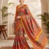 Mustard Yellow Silk Saree