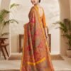 Mustard Yellow Silk Saree