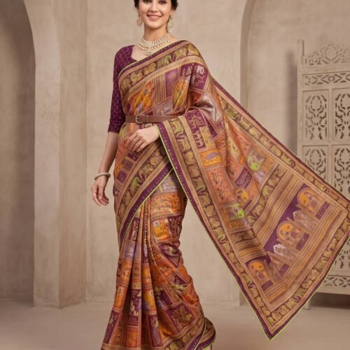 Regal Wine Silk Saree