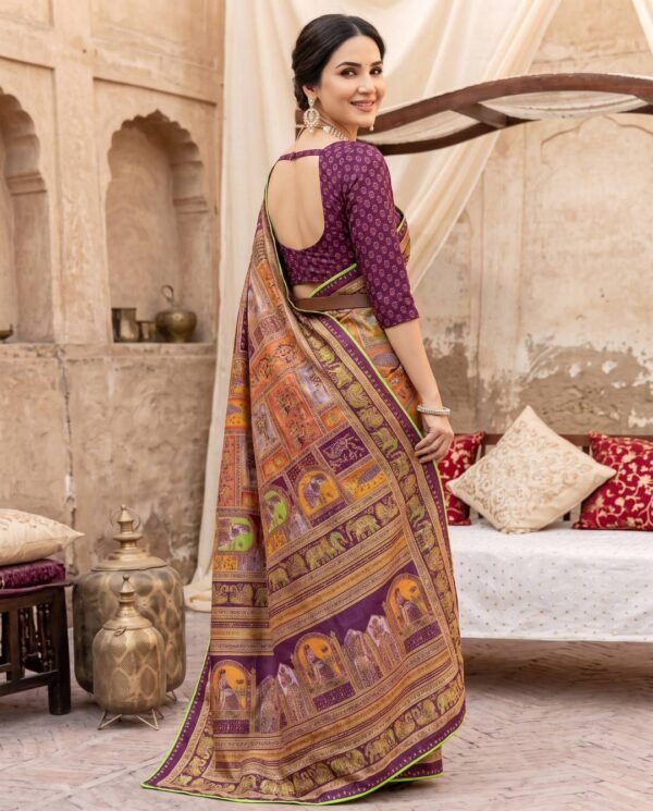 Regal Wine Silk Saree