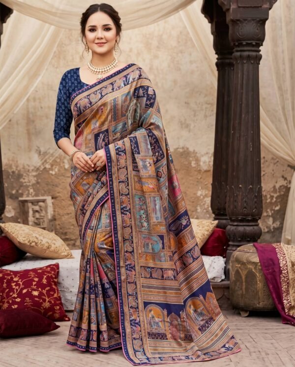 Royal Blue Silk Saree
