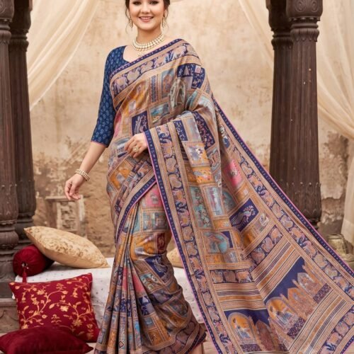 Royal Blue Silk Saree