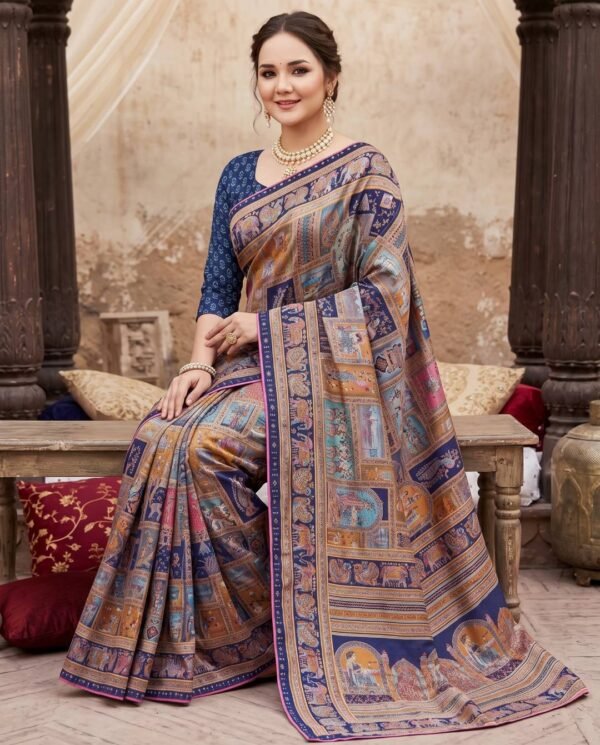 Royal Blue Silk Saree