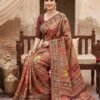 Coffee Brown Silk Saree