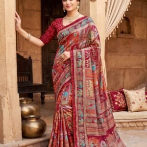 Rich Red Silk Saree