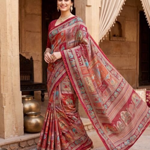 Rich Red Silk Saree
