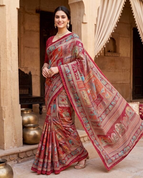 Rich Red Silk Saree