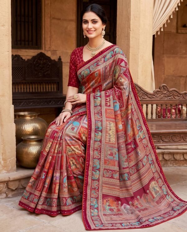 Rich Red Silk Saree