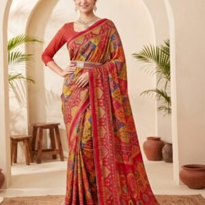 Orange Silk Saree