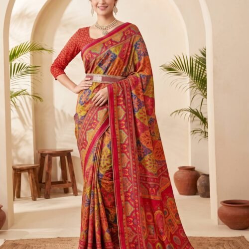 Orange Silk Saree