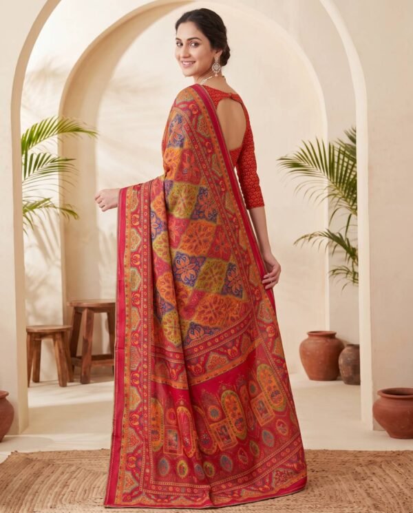 Orange Silk Saree