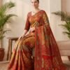Maroon Silk Saree